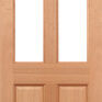 LPD Malton Unfinished Hardwood 2 Light Unglazed M&T Front Door additional 1
