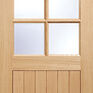 LPD Cottage-Style Unfinished Oak 6 Light Glazed Front Door additional 1