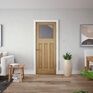 Door Giant Edwardian-Style Unfinished Oak Veneered 1 Light Glazed Internal Door additional 2