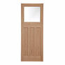 Door Giant Edwardian-Style Unfinished Oak Veneered 1 Light Glazed Internal Door additional 1