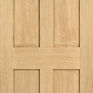 LPD London 4 Panel Unfinished Oak Internal Door additional 1