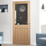 LPD Mexicano 5 Panel Unfinished Oak 1 Light Glazed FD30 Internal Fire Door additional 3