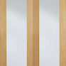 LPD Pattern 20 Unfinished Oak Glazed Internal Rebated Door Pair additional 1