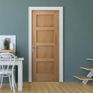 LPD Modern Shaker 4 Panel Unfinished Oak FD30 Internal Fire Door additional 5