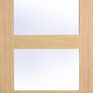 LPD Shaker-Style Unfinished Oak 4 Light Clear Glazed Internal Door additional 1