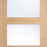 LPD Shaker-Style Unfinished Oak 4 Light Glazed Internal Door additional 1