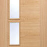 LPD Vancouver Pre-Finished Oak Offset 4 Light Glazed Internal Door additional 1