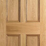 LPD Traditional 4 Panel Flat Panel Unfinished Oak Solid Internal Door additional 1