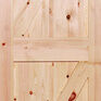 LPD Unfinished Redwood Framed Ledged & Braced Shed Door/Wooden Gate additional 1