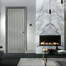 LPD Pre-Finished Grey Moulded Textured 5 Vertical Panel Internal Door additional 2