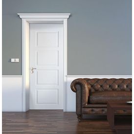 LPD Contemporary Primed White 4 Panel FD30 Internal Fire Door alternative