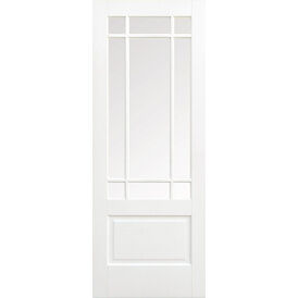 LPD Downham White Primed Solid 9 Light Glazed Internal Door