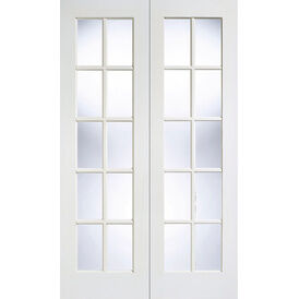 LPD GTPSA White Primed 20 Light Glazed Internal Doors (Pair)