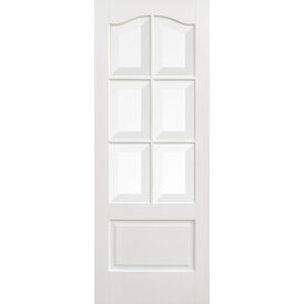 LPD Kent Traditional White Primed 6 Light Glazed Internal Door