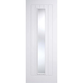 LPD Mexicano White Primed 1 Light Vertical Glazed Internal Door