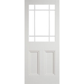 LPD Downham White Primed 9 Light Unglazed Internal Door