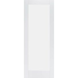 LPD Pattern 10 White Primed 1 Light Frosted Glazed Internal Door