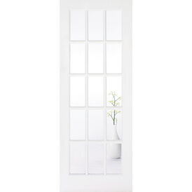 LPD SA15 Classic White Primed 15 Light Glazed Panel Internal Door