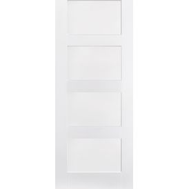LPD Shaker Primed White 4 Panel FD30 Internal Fire Door
