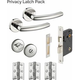 JB Kind Raven Polished Stainless Steel Door Handle Latch Pack alternative
