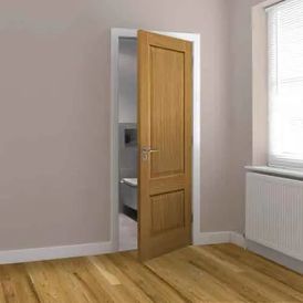JB Kind Trent 2 Panel Unfinished Real Oak Internal Door alternative