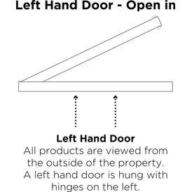 Crystal Full Glass Clear Double Glazed Single White uPVC External Door (Left Hand Open) alternative