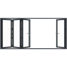 Visofold 1000 Slim Aluminium Bi-Fold Doors - White