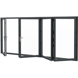 Visofold 1000 Slim Aluminium Bi-Fold Doors - Grey