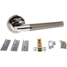 Atlantic Tennessee Black Nickel/Polished Chrome Door Handle Pack
