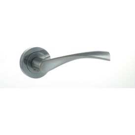 Eco Aqua Aluminium Door Handle on Round Rose (Pair) alternative