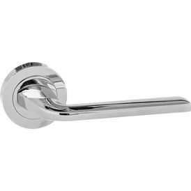 Eco Surf Aluminium Door Handle on Round Rose (Pair)