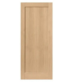 JB Kind Etna 1 Panel Real Oak Shaker Style Internal Door