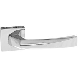 Forme Crystal Lever Door Handle on Square Rose (Pair)