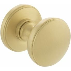 Millhouse Brass Edison Solid Brass Mortice Knob on Round Rose (Pair) alternative