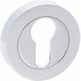 Millhouse Brass Euro Escutcheon on Round Rose (Pair) alternative