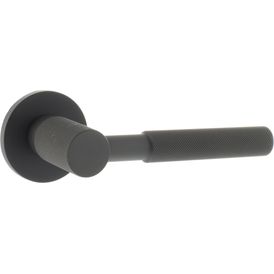 Millhouse Brass Mason Lever Door Handle on Slimline Round Rose (Pair)