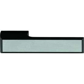 Tupai Rapido VersaLine Tobar Lever Door Handle on Long Rose - Satin Stainless Steel Decorative Plate (Pair)