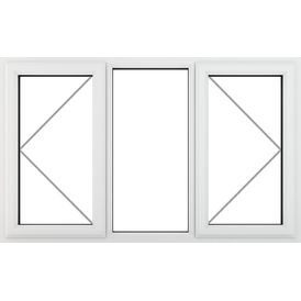 Crystal Left/Right Side Hung Fixed Centre uPVC Clear Double Glazed Window - White alternative