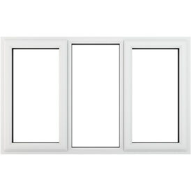 Crystal Left/Right Side Hung Fixed Centre uPVC Clear Double Glazed Window - White