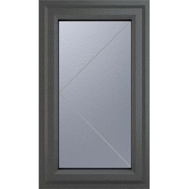 Crystal Left Hand Side Hung uPVC Casement Double Glazed Window - Grey alternative
