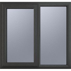 Crystal Left Hand Side Hung With Fixed Light uPVC Casement Double Glazed Window - Grey alternative