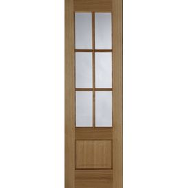 Mendes Hampstead Pre-Finished Oak 6 Light Clear Glazed Internal Door