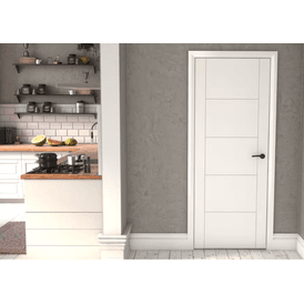 Mendes White ISEO Primed FD30 Fire Door alternative