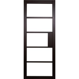 Mendes Venice Clear Glazed Black Primed Industrial Door