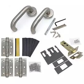 Fire Essentials Complete Handle, 64mm Latch and 3" Hinge Pack