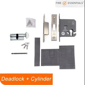 Fire Essentials Fire Rated Handle &amp; Lock Door Pack (Deadlock, Cylinder &amp; Escutechon) alternative