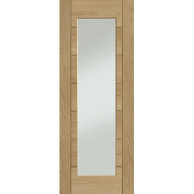 XL Joinery Palermo Essential Unfinished Oak 1 Light Glazed Internal Door