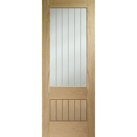 XL Joinery Suffolk Essential 2XG Unfinished Oak Glazed Internal Door