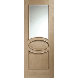 XL Joinery Calabria Classic Unfinished Oak Glazed Internal Door - 1981mm x 762mm x 35mm
