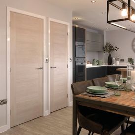 JB Kind Tigris Pre-Finished Ivory Laminated Internal Door alternative